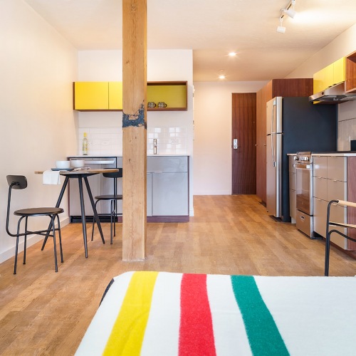 well lit open living area